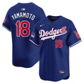Men's Dodgers 2024 Independence Day Vapor Premier Limited Jersey - All Stitched - Royal, Yamamoto