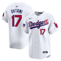 Men's Dodgers 2024 Independence Day Vapor Premier Limited Jersey - All Stitched - White, Shohei Ohtani