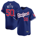 Men's Dodgers 2024 Independence Day Vapor Premier Limited Jersey - All Stitched - Royal, Mookie Betts