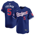 Men's Dodgers 2024 Independence Day Vapor Premier Limited Jersey - All Stitched - Royal, Freddie Freeman