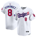 Men's Dodgers 2024 Independence Day Vapor Premier Limited Jersey - All Stitched - White, Kike Hernandez