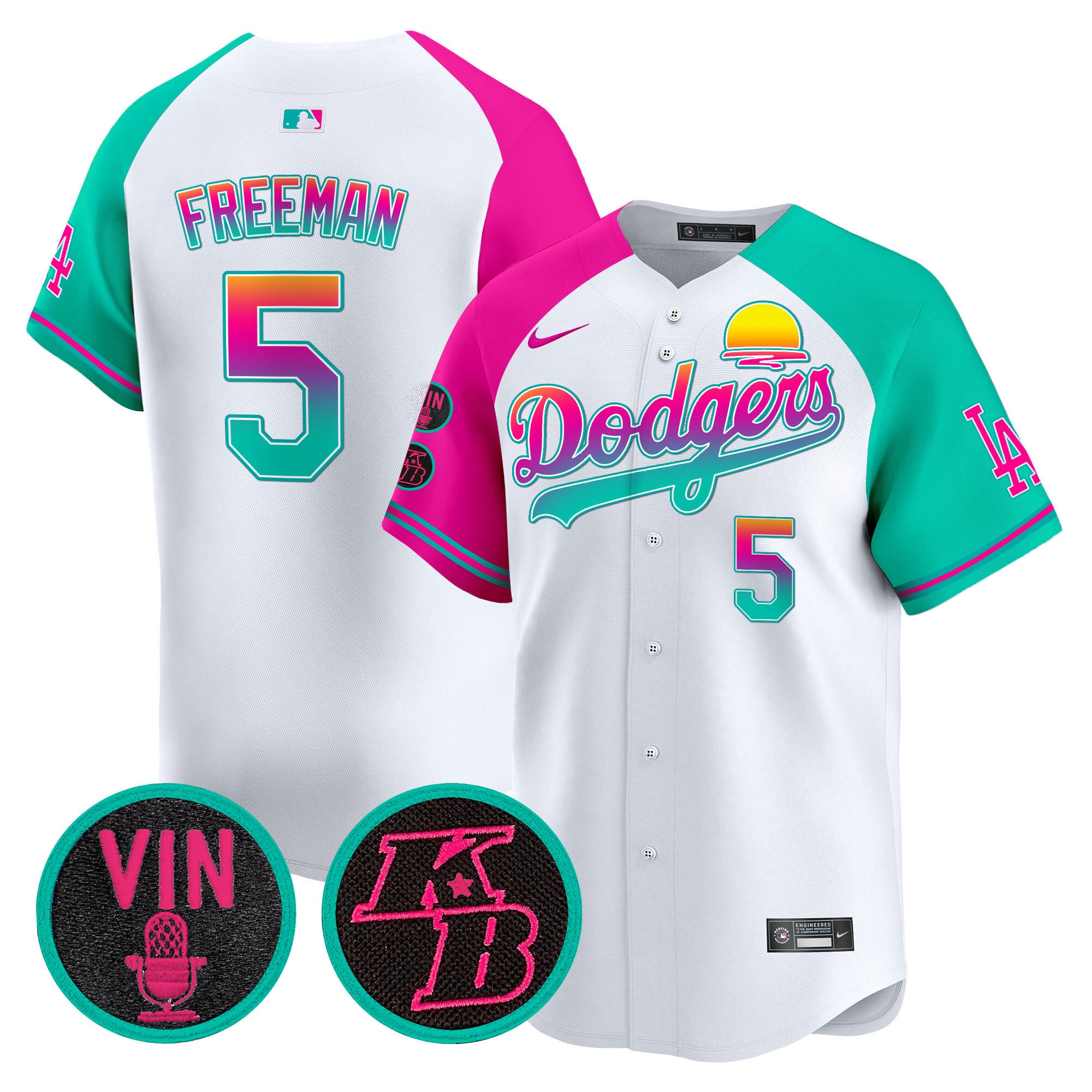 Men's Dodgers 2024 Los Angeles City Style Vapor Premier Limited Jersey V2 - All Stitched - Alternate, Freddie Freeman