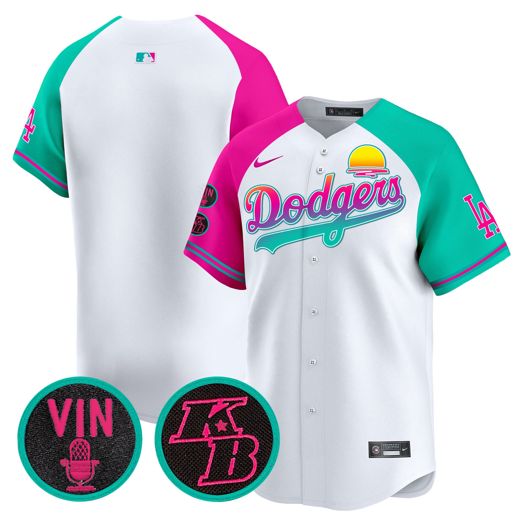 Men's Dodgers 2024 Los Angeles City Style Vapor Premier Limited Jersey V2 - All Stitched - Alternate, Team