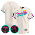 Men's Dodgers 2024 Los Angeles City Style Vapor Premier Limited Jersey V2 - All Stitched - Cream, Team