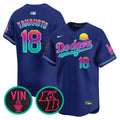 Men's Dodgers 2024 Los Angeles City Style Vapor Premier Limited Jersey V2 - All Stitched - Royal, Yamamoto