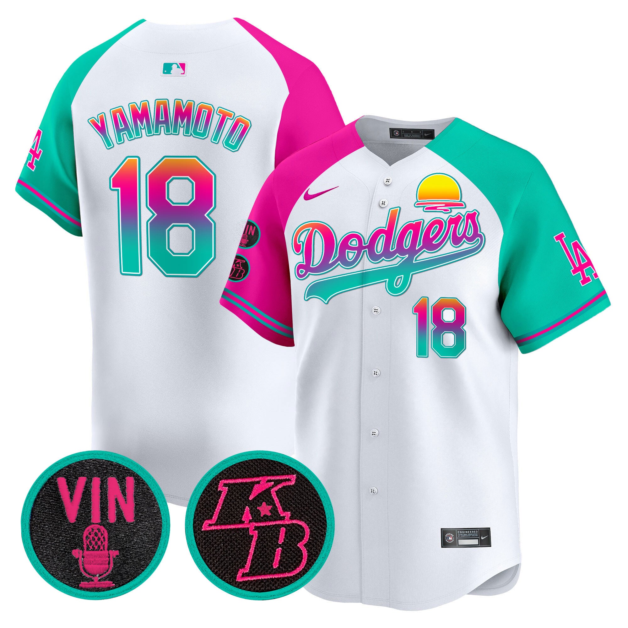 Men's Dodgers 2024 Los Angeles City Style Vapor Premier Limited Jersey V2 - All Stitched - Alternate, Yamamoto