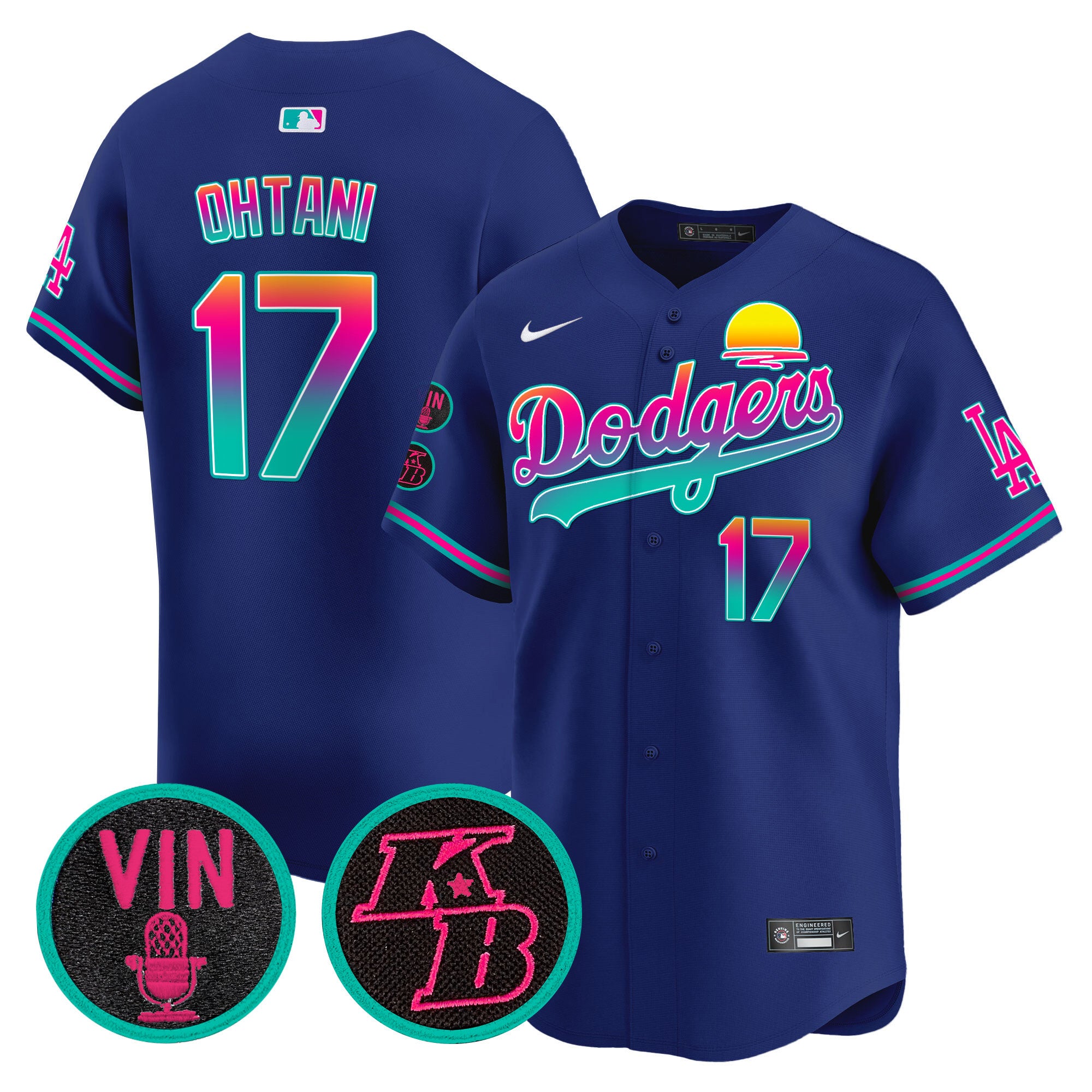 Men's Dodgers 2024 Los Angeles City Style Vapor Premier Limited Jersey V2 - All Stitched - Royal, Shohei Ohtani