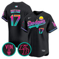 Men's Dodgers 2024 Los Angeles City Style Vapor Premier Limited Jersey V2 - All Stitched - Black, Shohei Ohtani