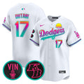 Men's Dodgers 2024 Los Angeles City Style Vapor Premier Limited Jersey V2 - All Stitched - White, Shohei Ohtani