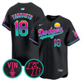 Men's Dodgers 2024 Los Angeles City Style Vapor Premier Limited Jersey V2 - All Stitched - Black, Yamamoto