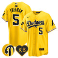 Men's Dodgers 2024 Mamba Baseball Jersey - All Stitched - Gold, Freddie Freeman
