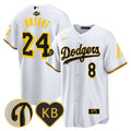 Men's Dodgers 2024 Mamba Baseball Jersey - All Stitched - White, Kobe Bryant