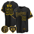 Men's Dodgers 2024 Mamba Baseball Jersey - All Stitched - Black, Mookie Betts