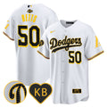 Men's Dodgers 2024 Mamba Baseball Jersey - All Stitched - White, Mookie Betts