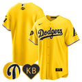 Men's Dodgers 2024 Mamba Baseball Jersey - All Stitched - Gold, Team