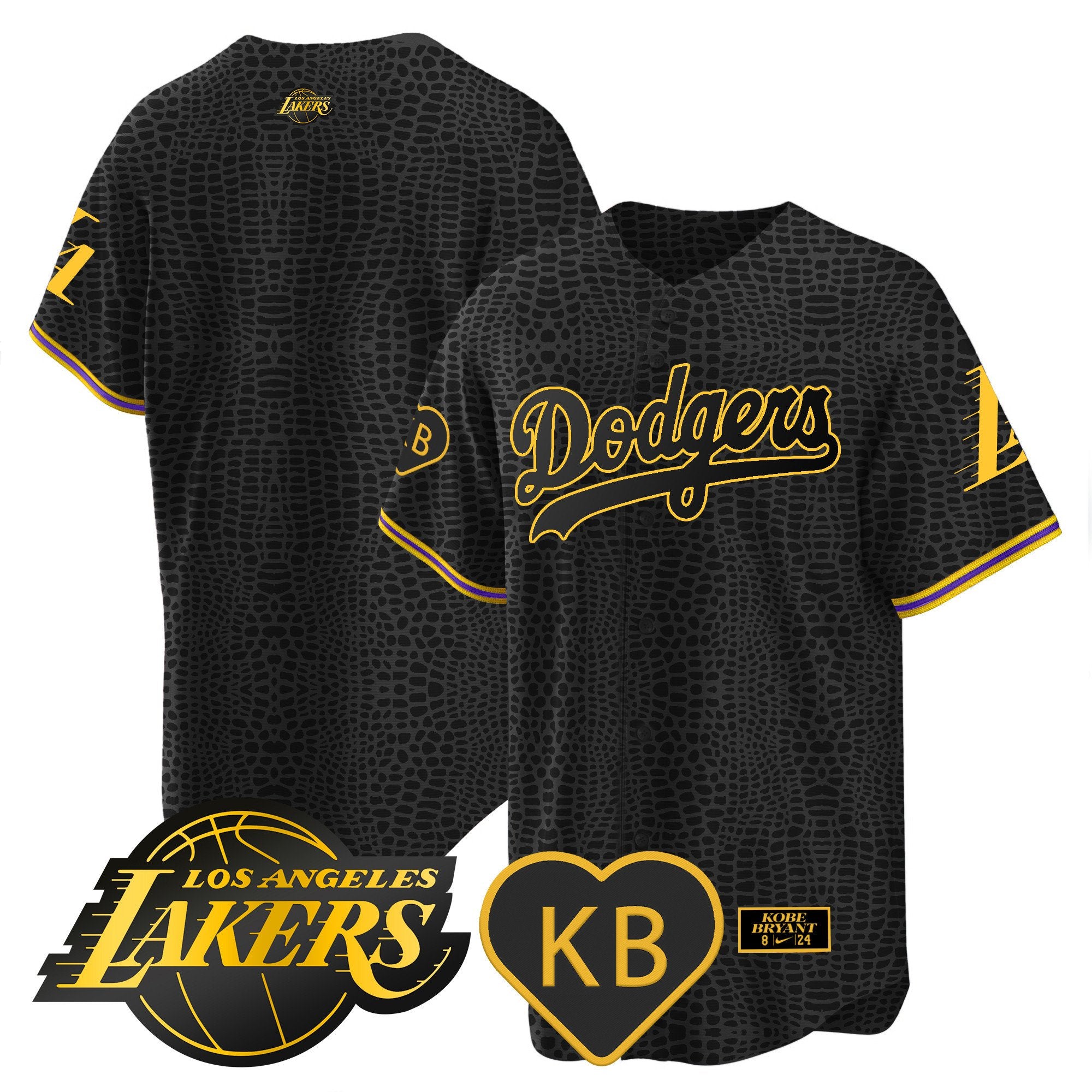 Men's Dodgers 2024 Mamba Baseball Jersey - All Stitched - Mamba, Team