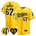 Men's Dodgers 2024 Mamba Baseball Jersey - All Stitched - Gold, Vin Scully