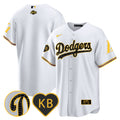 Men's Dodgers 2024 Mamba Baseball Jersey - All Stitched - White, Team