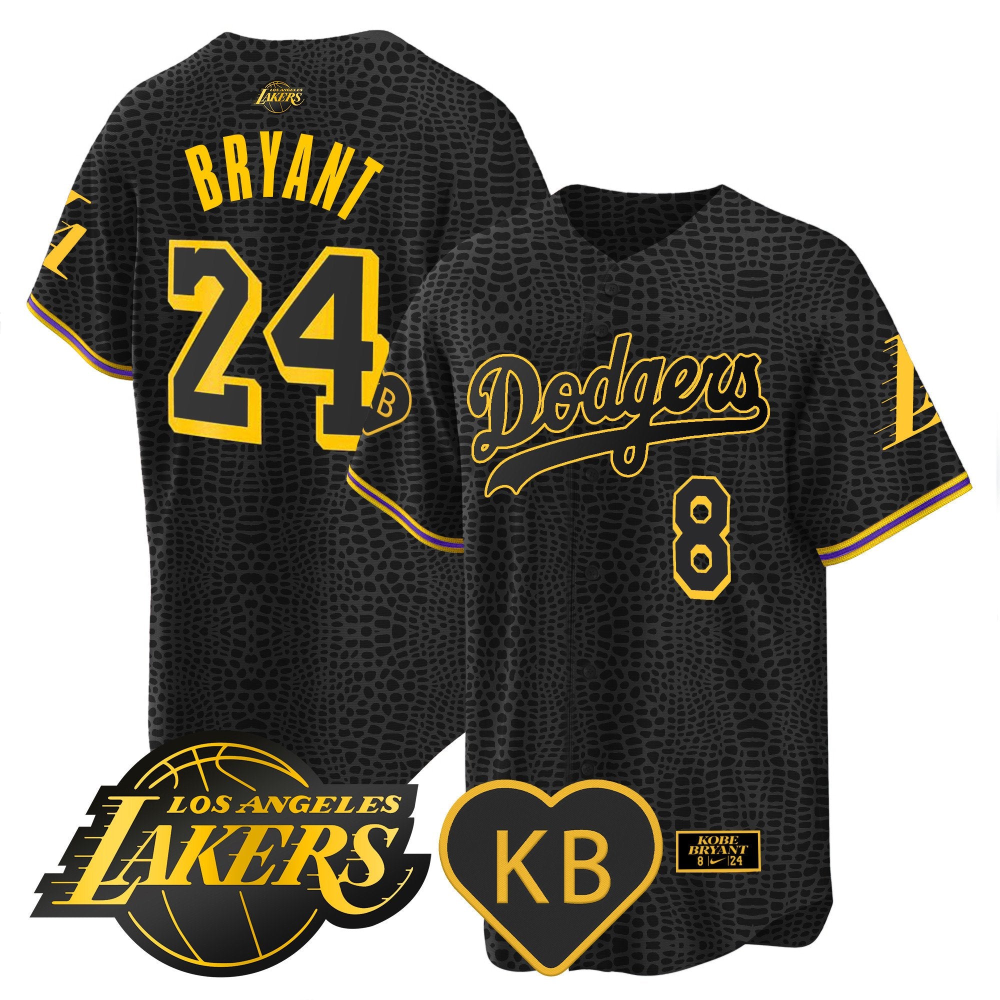Men's Dodgers 2024 Mamba Baseball Jersey - All Stitched - Mamba, Kobe Bryant