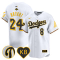 Men's Dodgers 2024 Mamba Vapor Premier Limited Jersey - All Stitched - White, Kobe Bryant