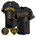 Men's Dodgers 2024 Mamba Vapor Premier Limited Jersey - All Stitched - Black, Kike Hernandez