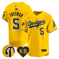 Men's Dodgers 2024 Mamba Vapor Premier Limited Jersey - All Stitched - Gold, Freddie Freeman