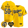 Men's Dodgers 2024 Mamba Vapor Premier Limited Jersey - All Stitched - Gold, Mookie Betts