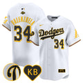 Men's Dodgers 2024 Mamba Vapor Premier Limited Jersey - All Stitched - White, Fernando Valenzuela