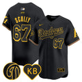 Men's Dodgers 2024 Mamba Vapor Premier Limited Jersey - All Stitched - Black, Vin Scully