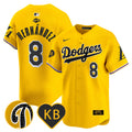Men's Dodgers 2024 Mamba Vapor Premier Limited Jersey - All Stitched - Gold, Kike Hernandez