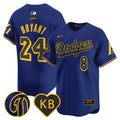 Men's Dodgers 2024 Mamba Vapor Premier Limited Jersey - All Stitched - Royal, Kobe Bryant
