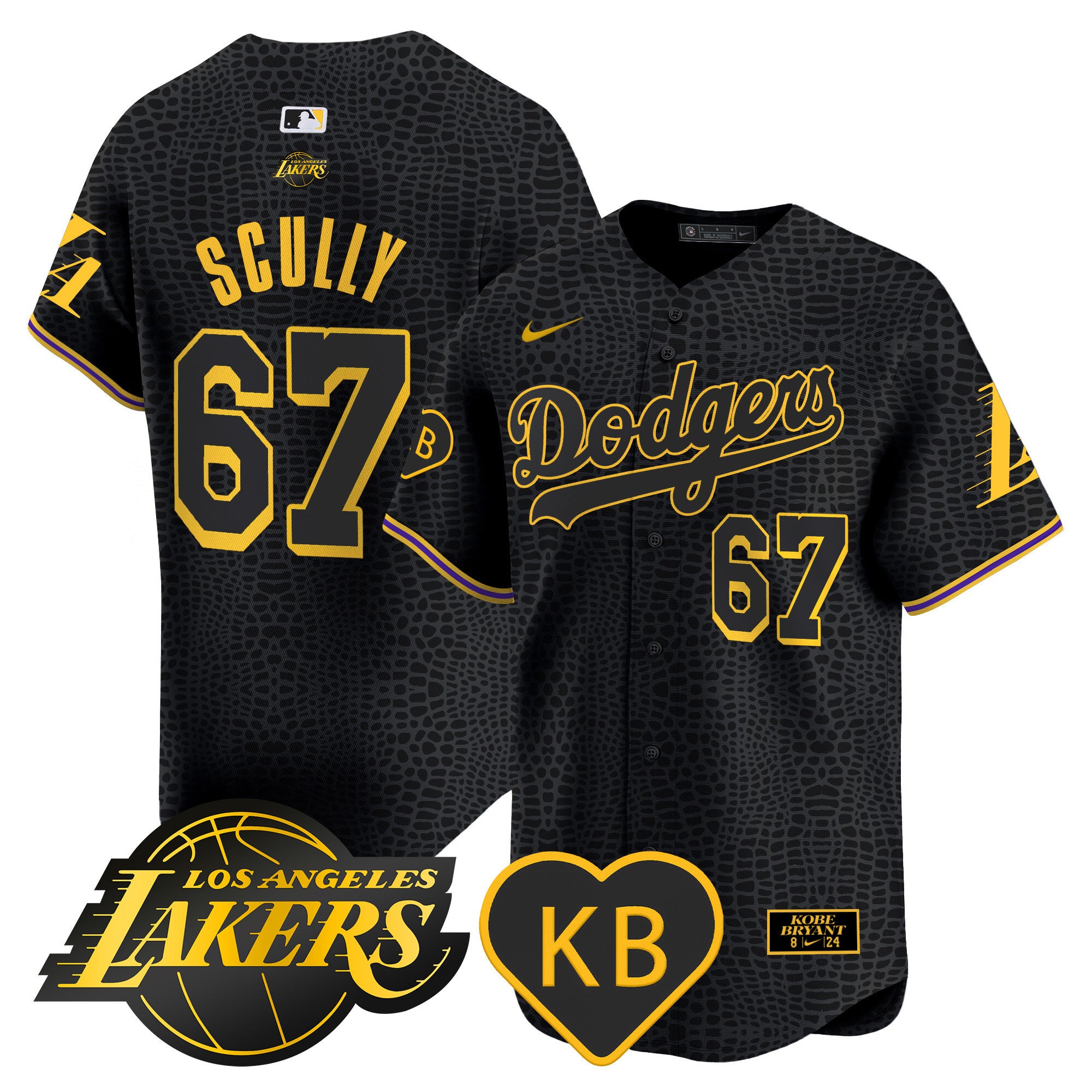 Men's Dodgers 2024 Mamba Vapor Premier Limited Jersey - All Stitched - Mamba, Vin Scully