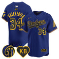 Men's Dodgers 2024 Mamba Vapor Premier Limited Jersey - All Stitched - Royal, Fernando Valenzuela