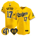 Men's Dodgers 2024 Mamba Vapor Premier Limited Jersey - All Stitched - Gold, Shohei Ohtani