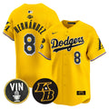 Men's Dodgers 2024 Mamba Vapor Premier Limited Jersey V2 - All Stitched - Gold, Kike Hernandez