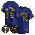 Men's Dodgers 2024 Mamba Vapor Premier Limited Jersey V2 - All Stitched - Royal, Fernando Valenzuela