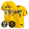 Men's Dodgers 2024 Mamba Vapor Premier Limited Jersey V2 - All Stitched - Gold, Kobe Bryant