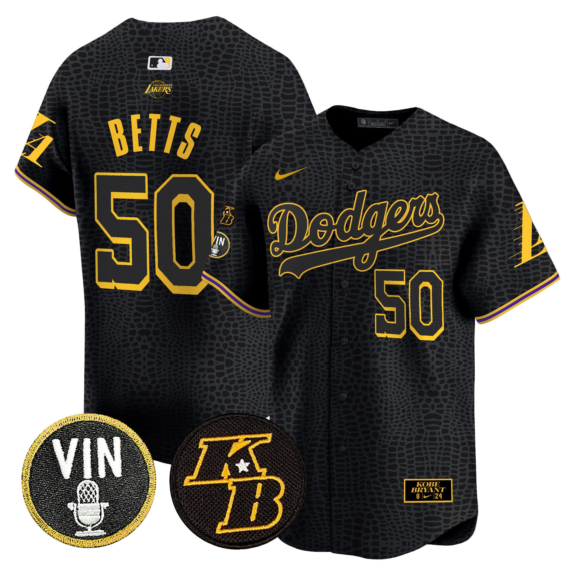 Men's Dodgers 2024 Mamba Vapor Premier Limited Jersey V2 - All Stitched - Mamba, Mookie Betts