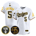 Men's Dodgers 2024 Mamba Vapor Premier Limited Jersey V2 - All Stitched - White, Freddie Freeman