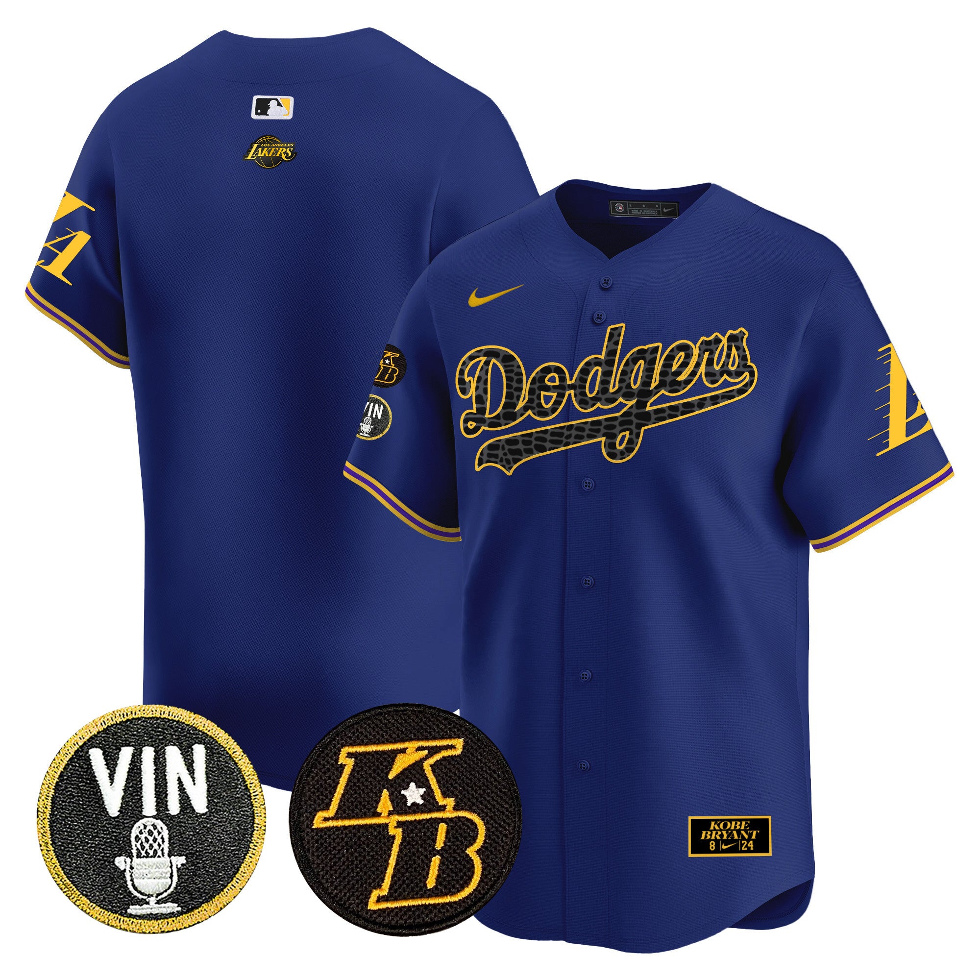 Men's Dodgers 2024 Mamba Vapor Premier Limited Jersey V2 - All Stitched - Royal, Team