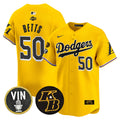 Men's Dodgers 2024 Mamba Vapor Premier Limited Jersey V2 - All Stitched - Gold, Mookie Betts