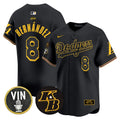 Men's Dodgers 2024 Mamba Vapor Premier Limited Jersey V2 - All Stitched - Black, Kike Hernandez