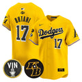 Men's Dodgers 2024 Mamba Vapor Premier Limited Jersey V2 - All Stitched - Gold, Shohei Ohtani