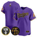 Men's Dodgers 2024 Mamba Vapor Premier Limited Jersey V2 - All Stitched - Purple, Team