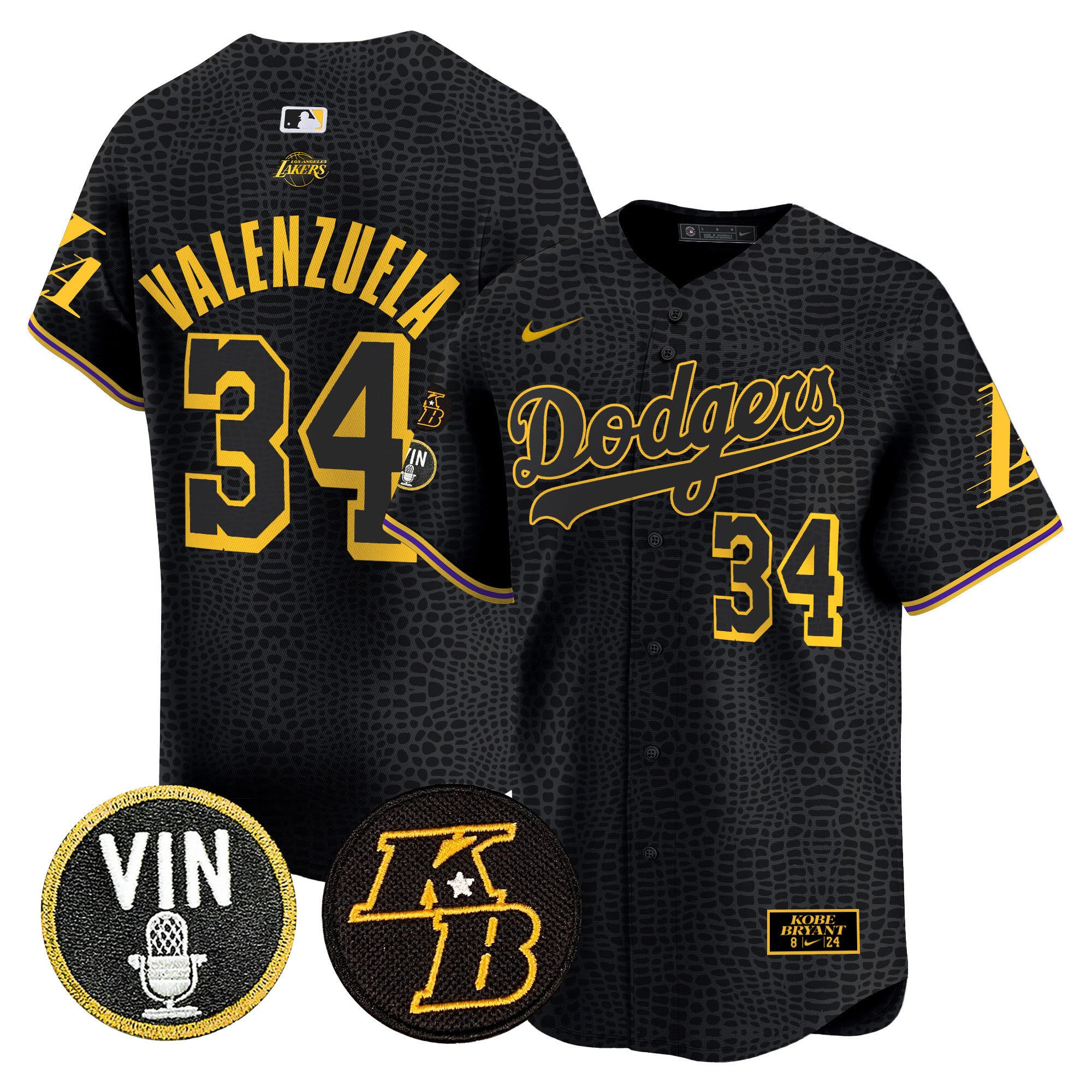 Men's Dodgers 2024 Mamba Vapor Premier Limited Jersey V2 - All Stitched - Mamba, Fernando Valenzuela