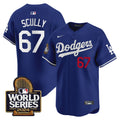 Men's Dodgers 2024 World Series Vapor Premier Limited Jersey - All Stitched - Royal, Vin Scully