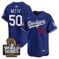 Men's Dodgers 2024 World Series Vapor Premier Limited Jersey - All Stitched - Royal, Mookie Betts