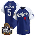 Men's Dodgers 2024 World Series Vapor Premier Limited Jersey - All Stitched - Alternate Royal, Freddie Freeman