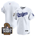 Men's Dodgers 2024 World Series Vapor Premier Limited Jersey - All Stitched - White, Team