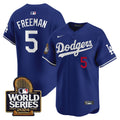 Men's Dodgers 2024 World Series Vapor Premier Limited Jersey - All Stitched - Royal, Freddie Freeman